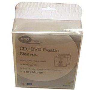 Neo 150 Micron CD/DVD Plastic Wallet (100 Pack)