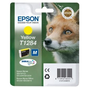Epson T1284 / C13T12844010 Yellow Original Genuine Ink Cart Cartridge - Fox 
