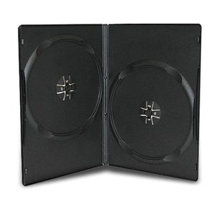 DVD Case Slimline Double Black 7mm 50 Pack