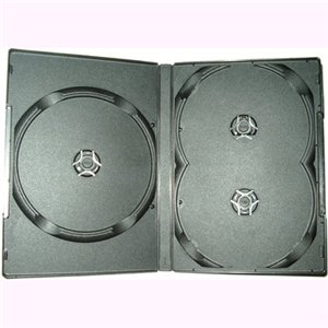 DVD Case Triple 3 Way Black (Single)