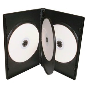 DVD Case Quad 4 Way Black (Single)