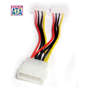 IDE Molex Power to 2x 4 Pin Female IDE Cable Connector PC (003)