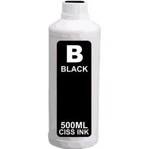 Continuous Ink System Black Ink Bottle (500ml) for Epson Printers