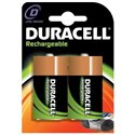 Duracell Rechargeable D Batteries NiMH 2200mAh HR20 2 Pack