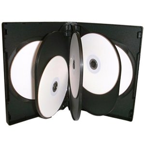 DVD Case 8 Way Black (Single)