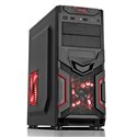 CiT Red Devil Mesh Gaming PC Tower Case Red LED Fan USB 3.0 (No PSU) (227)