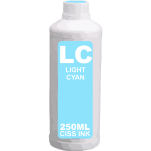Continuous Ink System Light Cyan Ink Bottle (250ml) for Epson Printers