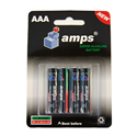 Amps Alkaline Size AAA Batteries (4 Pack)