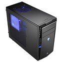 Aerocool QS-202 Compact Mini Tower Black Case Blue Fans (No PSU) (801)