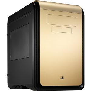 Aerocool Dead Silence Gaming Cube Case Gold with Window (No PSU) (808)