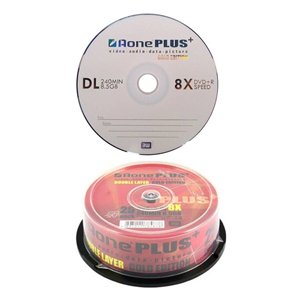 Aone Logo Branded 8x DVD+R 8.5GB Dual Layer Recordable Blank DVDs Discs - 25 Pack