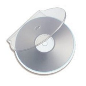 Single CD/DVD C-Shell Storage Clam Case (CLEAR) - (Single Unit)