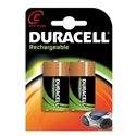 Duracell Rechargeable C Batteries NiMH 2200mAh HR14 2 Pack