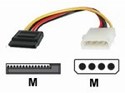 15CM Molex 4 Pins Male to Female SATA Serial Power Cable