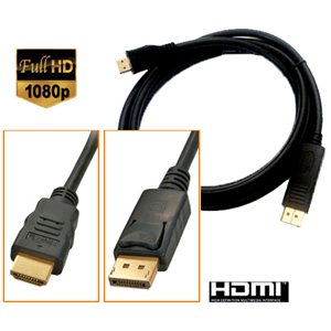 3 Meter Gold plated DisplayPort DP Male to HDMI Male Cable