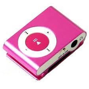 Clip MP3 Player for 2GB 4GB 8GB Micro SD/TF Card Pink