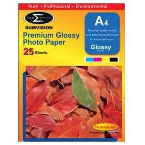 Sumvision Premium Glossy 135gm A4 Photo Paper 25 Pack