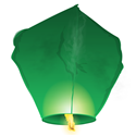 Green Chinese Wishing Flying Sky Lanterns (10 Pack)