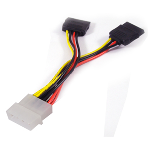 IDE Molex Power to 2 Female Sata Cable Connector PC(004)