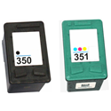 HP No 350 Black & Hp No 351 Colour Ink Cartridges