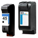 Hewlett Packard HP No 45 Black and HP No 23 Colour Compatible Ink Range