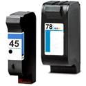 Hewlett Packard HP No 45 Black and HP No 78 Colour Compatible Ink Range