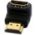 HDMI Female to HDMI Male Gold Plated Right Angled Adapter(100)