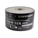 Sumvision Full Face White Printable CDR 52x 50 Pack Blank Discs 80 Minute / 700MB
