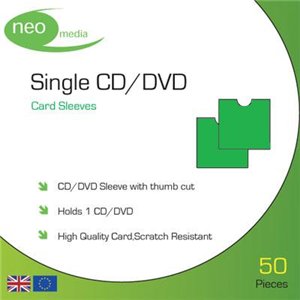 Neo Green Cardboard CD DVD Wallet Mailer (50 Pack)