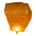 Orange Chinese Wishing Flying Sky Lanterns (10 Pack)