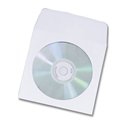 Paper Disc Sleeves with Plastic Window for CD DVD 50 Pack