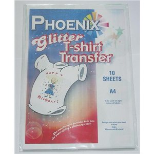 Phoenix T-Shirt Printing Transfer Paper Glitter 10 Sheets A4