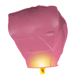 Pink Chinese Wishing Flying Sky Lanterns (5 Pack)