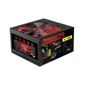 ACE 550 Watt ATX PSU 20+4pin + SATA Black with 12cm Red Fan