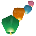 Multiple Colour Chinese Wishing Flying Sky Lanterns (10 Pack)