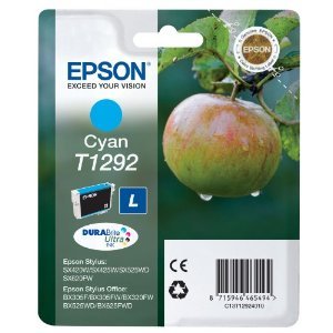 Epson T1292 / C13T12924010 Cyan Original Genuine Ink Cart Cartridge - Apple