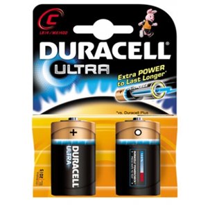 Duracell Ultra Batteries Size C MN1400 LR14 1.5V Pack of 2