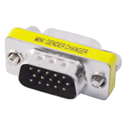 SVGA VGA Male to Male 15 Pins Gender Changer Adapter