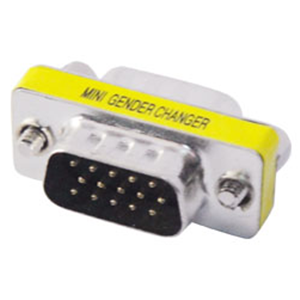 SVGA VGA Male to Male 15 Pins Gender Changer Adapter